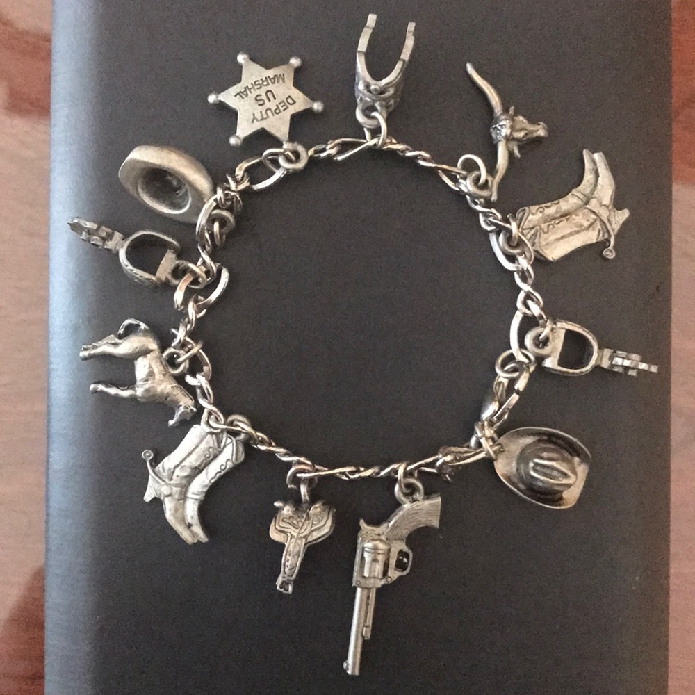 Western Charm Bracelet Silver